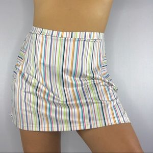 Colorful Striped Tennis Skirt Skort